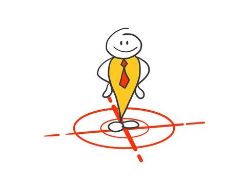 Customer Focus. Flat Design. Business Concept. Isolated Illustration. Stock Illustration