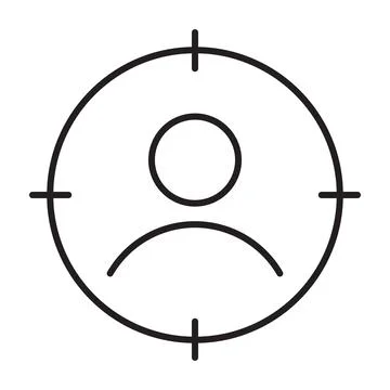 Customer focus icon vector for graphic design, logo, website, social media, m Illustrazione stock