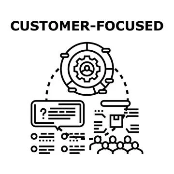 Customer focused strategy developing business growth solutions 스톡 일러스트