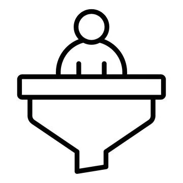 Customer funnel icon outline vector. Lead conversion イラスト素材