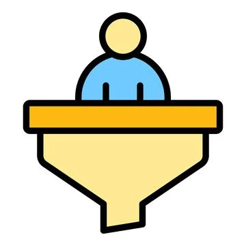 Customer funnel icon vector flat イラスト素材