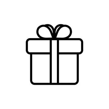 Customer gift isolated icon, client gift box vector symbol with editable stroke Stock Illustration