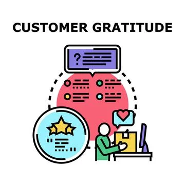 Customer gratitude feedback experience concept vector Stock Illustration