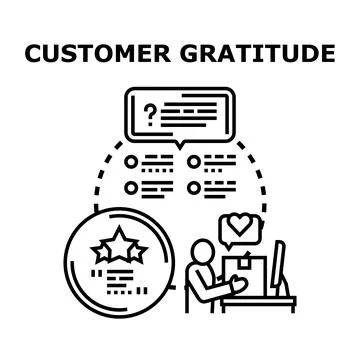 Customer gratitude feedback experience concept vector Stock Illustration