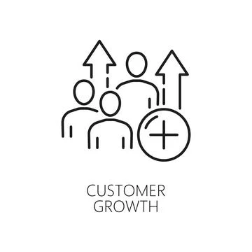 Customer growth, content delivery network icon Illustrazione stock