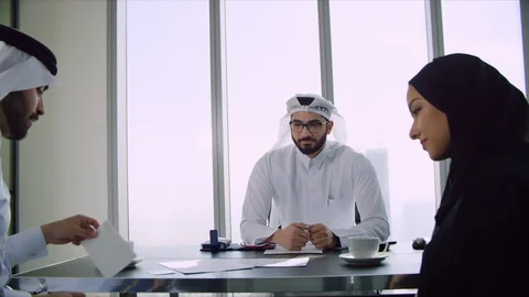 Customer handing over cheque. Stock Footage 129388063