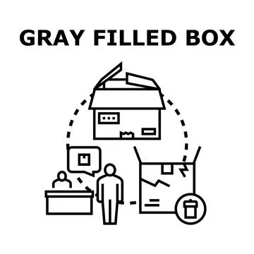 Customer handling damaged packaging and return delivery service Stock Illustration