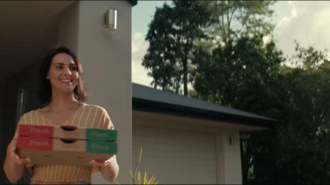 Customer is happy for getting their order on time Stock-Footage 263908246