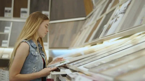 Customer in a hardware store. Stock Footage 92847679