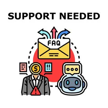 Customer having support needed communication with ai chatbot Ilustración de archivo