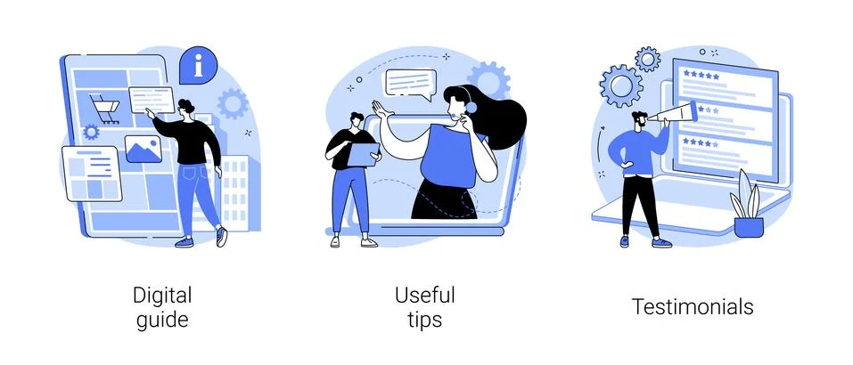 Customer help abstract concept vector illustrations. イラスト素材