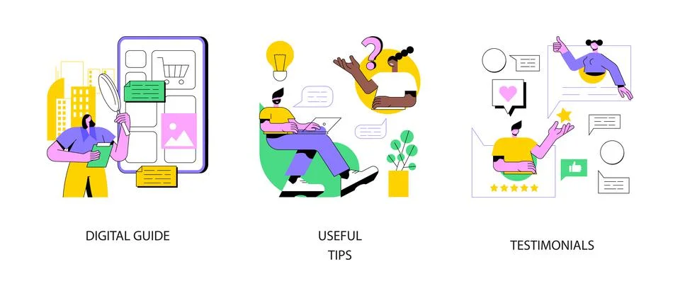 Customer help abstract concept vector illustrations. イラスト素材