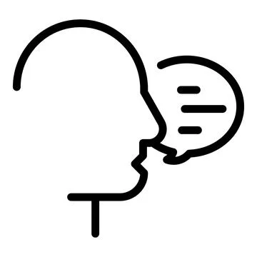 Customer help icon, outline style 库存插图