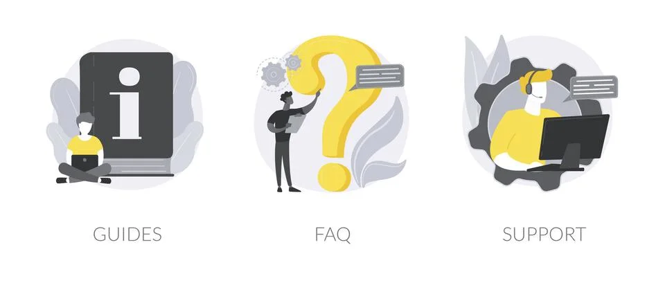 Customer help service abstract concept vector illustrations. Stock Illustration