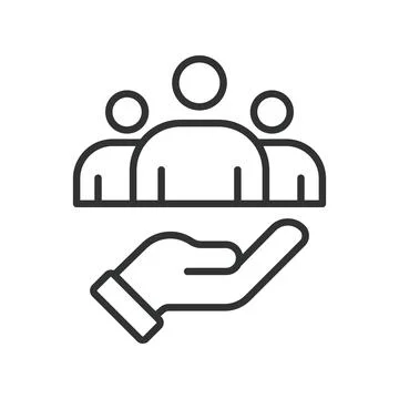 Customer icon in line design. customer, client, relationship, service Stock Illustration