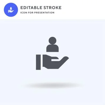 Customer icon vector, filled flat sign, solid pictogram isolated on white, lo Stock Illustration