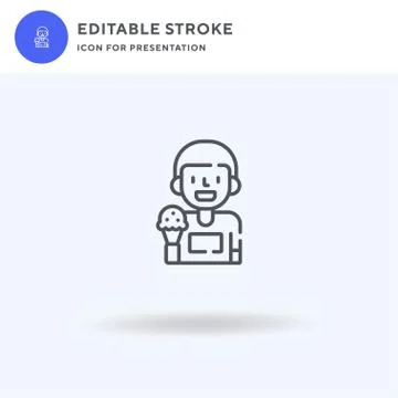 Customer icon vector, filled flat sign, solid pictogram isolated on white, lo Stock Illustration