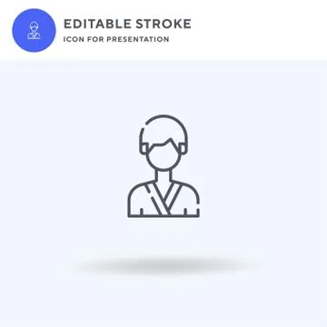 Customer icon vector, filled flat sign, solid pictogram isolated on white, lo Stock Illustration