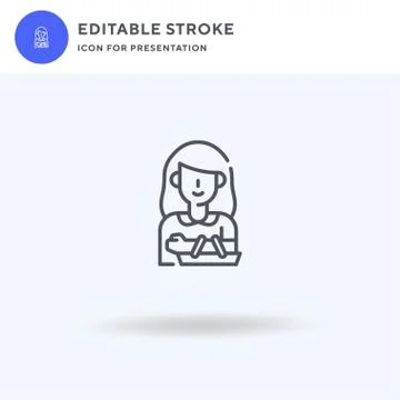 Customer icon vector, filled flat sign, solid pictogram isolated on white, logo Illustrazione stock