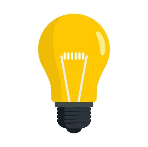 Customer idea bulb icon flat isolated vector Stock Illustration