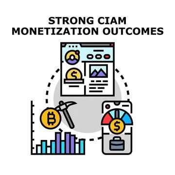 Customer identity access management monetization outcomes vector Stock Illustration