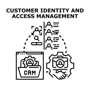 Customer identity access management system developing service Stock-Illustration