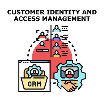 Customer identity access management system developing service 库存插图