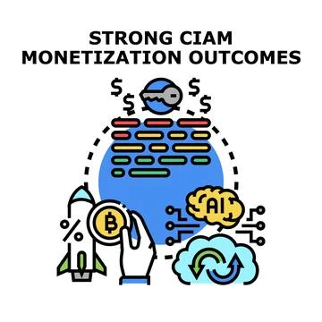 Customer identity and access management monetization outcomes Stock Illustration