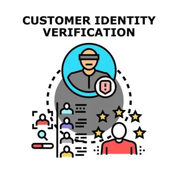 Customer identity verification and secure user access Stock Illustration