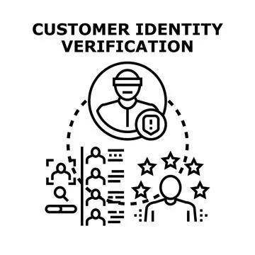 Customer identity verification and secure user access Stock Illustration