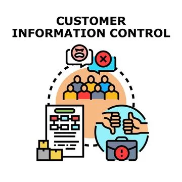 Customer information control analyzing negative feedback concepts イラスト素材