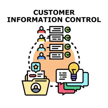 Customer information control and data management Stock Illustration