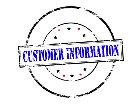 Customer information Ilustración de archivo
