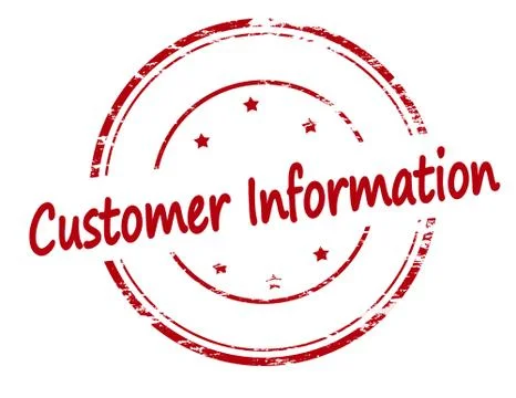 Customer information Ilustración de archivo