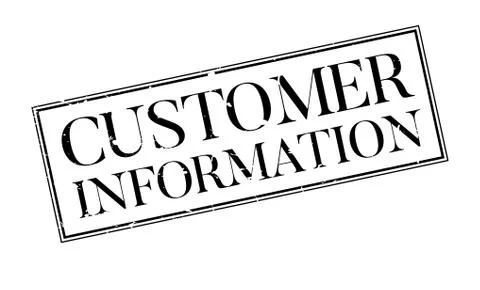 Customer Information rubber stamp Ilustración de archivo