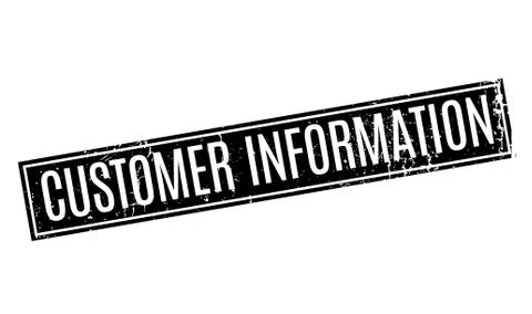 Customer Information rubber stamp Ilustración de archivo