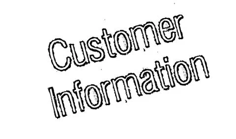Customer Information rubber stamp Ilustración de archivo
