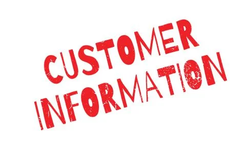 Customer Information rubber stamp Ilustración de archivo