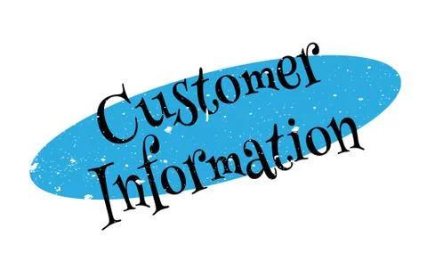 Customer Information rubber stamp Ilustración de archivo