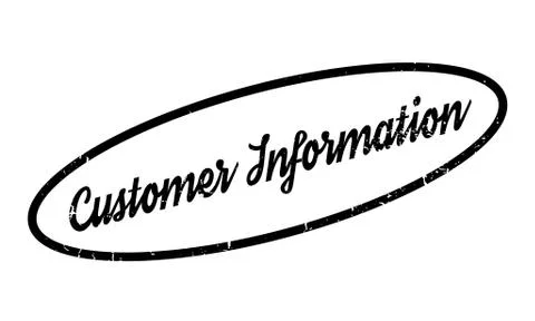 Customer Information rubber stamp Ilustración de archivo
