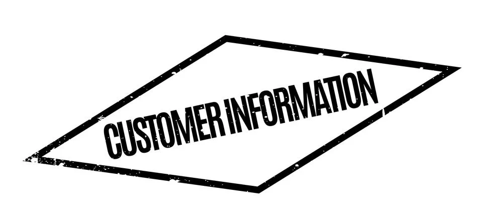 Customer Information rubber stamp Ilustración de archivo