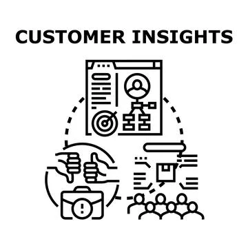 Customer insights analysis improving business strategy and solutions イラスト素材