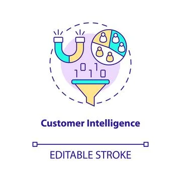 Customer intelligence concept icon イラスト素材