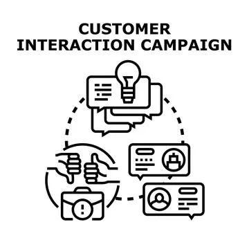 Customer interaction campaign strategy developing feedback Stock-Illustration