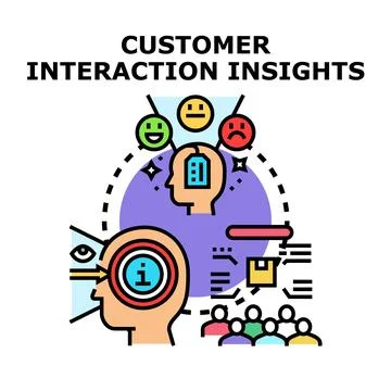 Customer interaction insights vector concept Stock Illustration