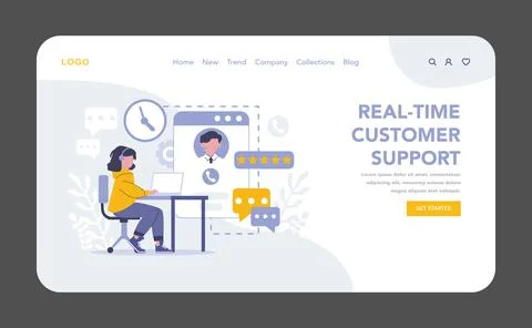 Customer Interaction in marketing concept. Flat vector illustration イラスト素材