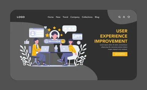 Customer Interaction in marketing concept. Flat vector illustration Stock Illustration