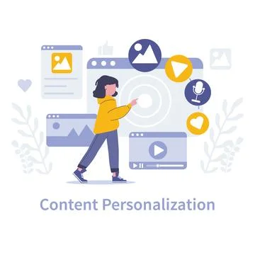 Customer Interaction in marketing concept. Flat vector illustration Stock Illustration