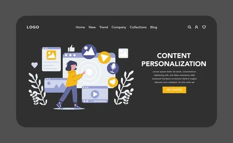 Customer Interaction in marketing concept. Flat vector illustration Stock Illustration
