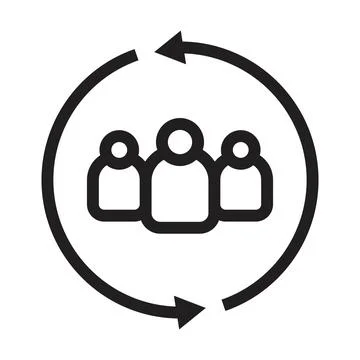 Customer interaction vector icon design template Stockillustratie